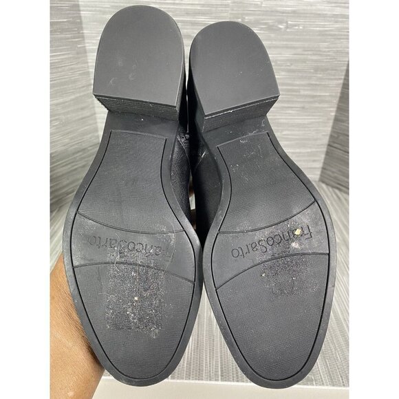 Franco Sarto Womens Lucianna Rhinestone Welt Block Heels Black Leather Boots 8.5 - Picture 10 of 11